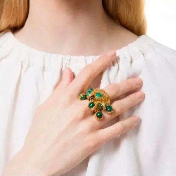 Colorful Natural Stone Fringe Ring - Picture 8 of 15